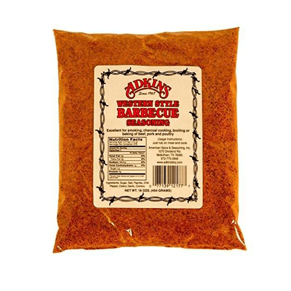 Adkins Western Style Barbecue BBQ Dry Rub Seasoning for Beef, Pork, Poultry