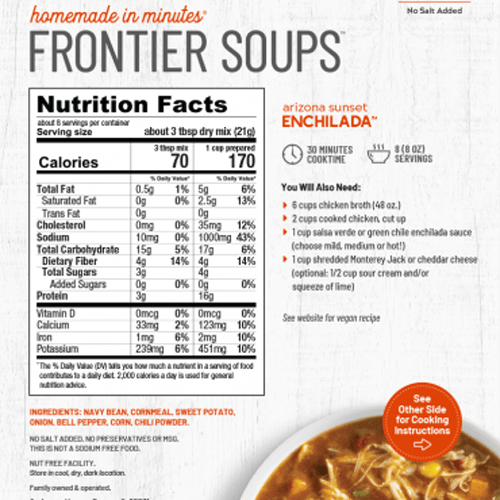 Anderson House (formerly Frontier) Enchilada Soup Starter Mix