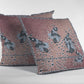 20” Dusty Pink Boho Bird Suede Throw Pillow