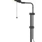 31" Bronze Metal Adjustable Desk Table Lamp With Bronze Dome Shade